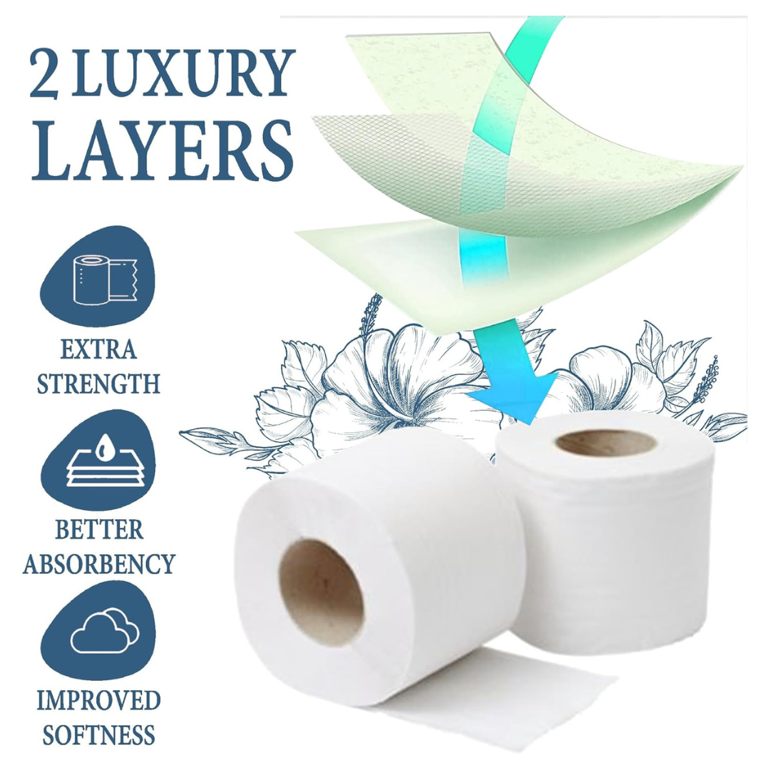 Phoenix Quilted 2-Ply Soft White Toilet Rolls | 72 Pack (150 Sheets per Roll)