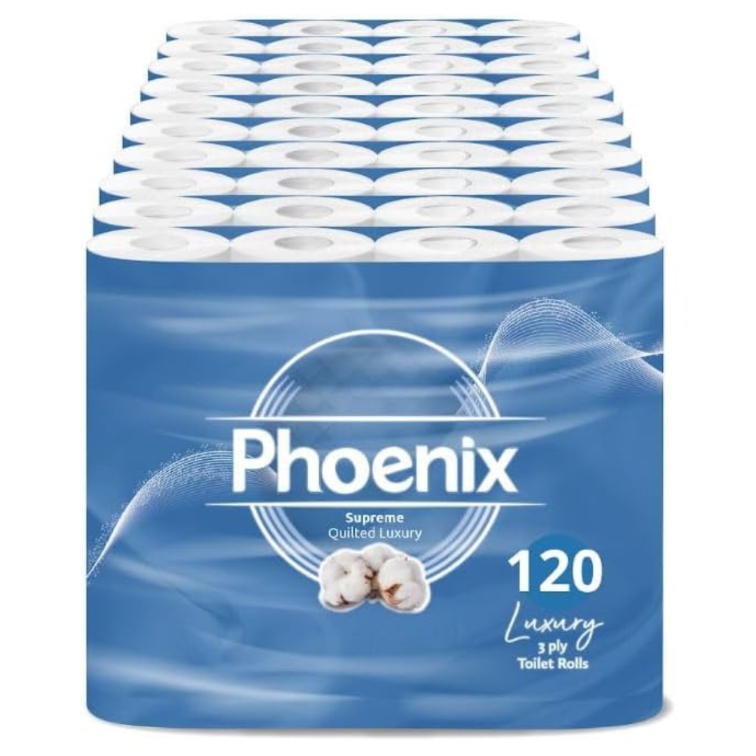 120 Rolls Soft Supreme Luxury Quilted 3 Ply Non-Fragranced Toilet Rolls