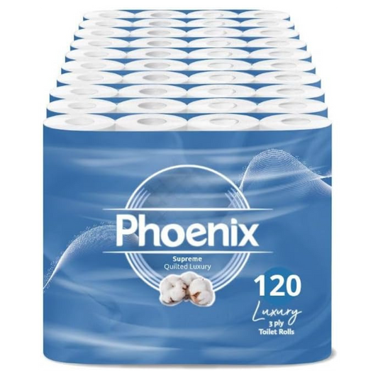 120 Rolls Soft Supreme Luxury Quilted 3 Ply Non-Fragranced Toilet Rolls