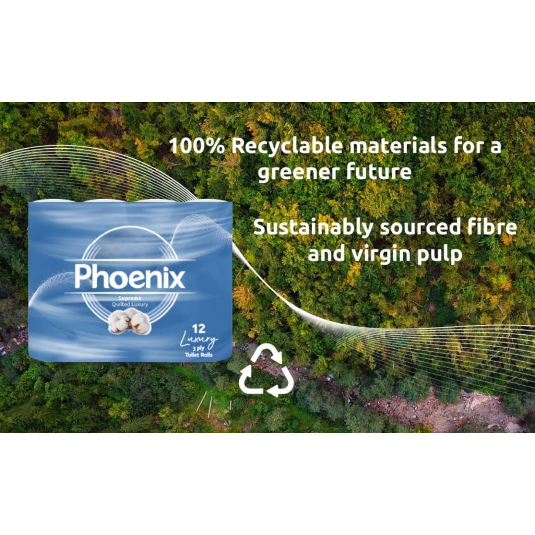Pallet – Phoenix 3-Ply Non-Fragranced Toilet Rolls | 2,520 Rolls (45 Rolls x 56 Cases)