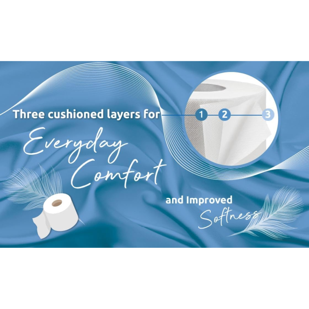 120 Rolls Soft Supreme Luxury Quilted 3 Ply Non-Fragranced Toilet Rolls
