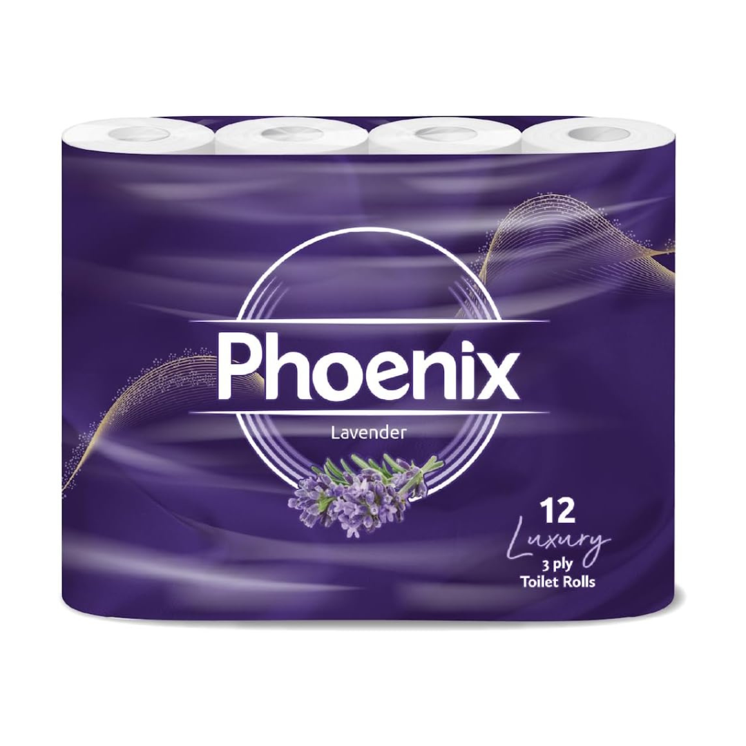 12 Rolls Soft Supreme Luxury Quilted 3 Ply Lavender-Fragranced Toilet Rolls