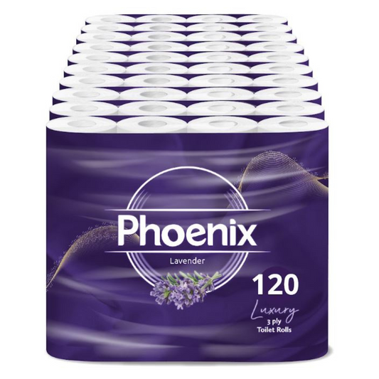 120 Rolls Soft Supreme Luxury Quilted 3 Ply Lavender-Fragranced Toilet Rolls