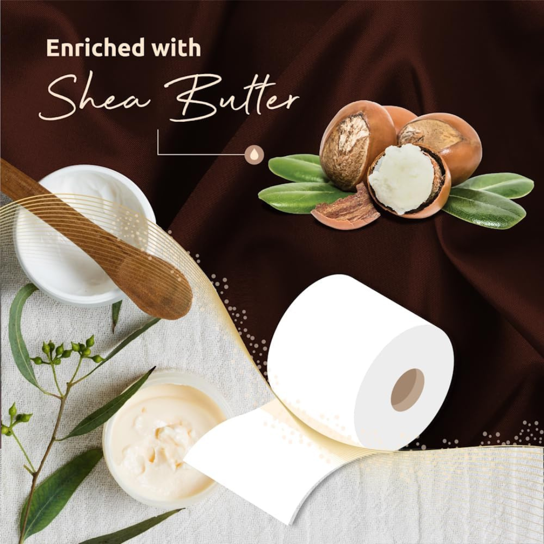 60 Rolls Soft Supreme Luxury Quilted 3 Ply Shea Butter-Fragranced Toilet Rolls