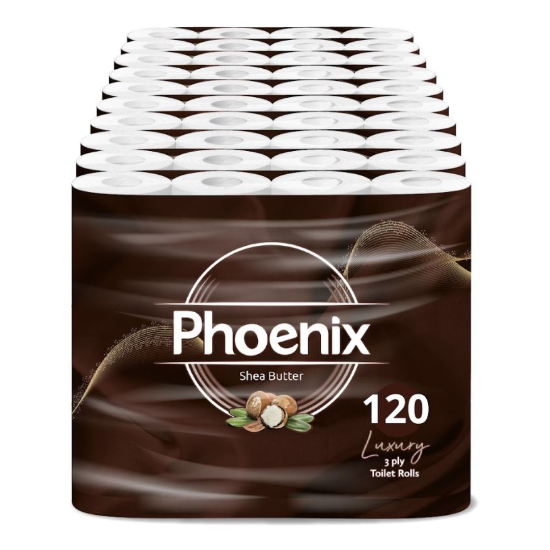 120 Rolls Soft Supreme Luxury Quilted 3 Ply Shea Butter-Fragranced Toilet Rolls