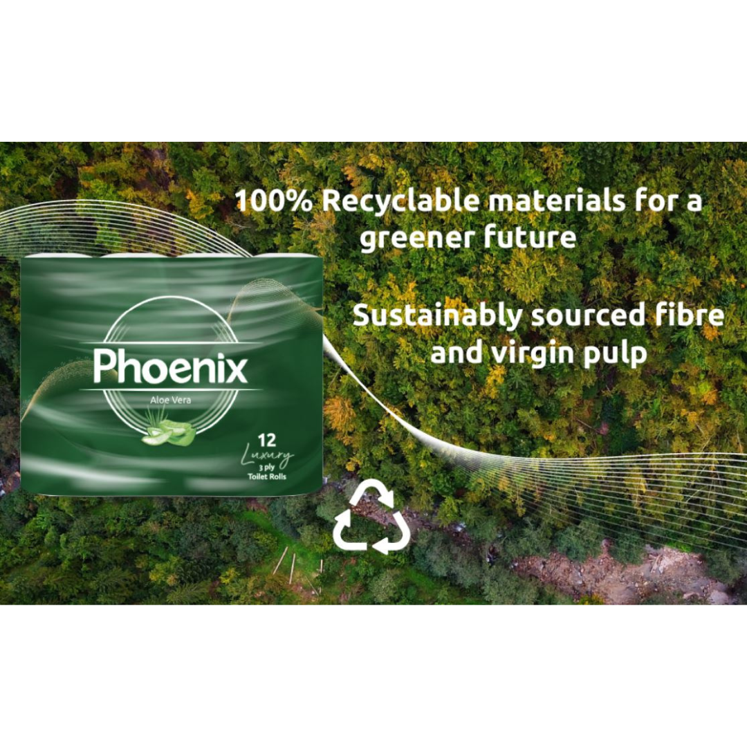 Pallet – Phoenix 3-Ply Aloe Vera Toilet Rolls | 2,520 Rolls (12 Packs x 42 Cases)