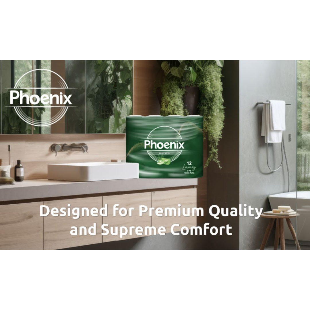 Pallet – Phoenix 3-Ply Aloe Vera Toilet Rolls | 2,520 Rolls (12 Packs x 42 Cases)