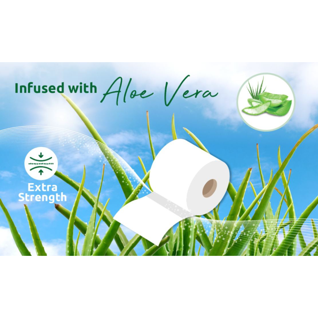 120 Rolls Soft Supreme Luxury Quilted 3 Ply Aloe Vera-Fragranced Toilet Rolls