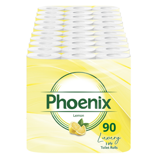 90 Rolls Soft Supreme Luxury Quilted 3 Ply Lemon-Fragranced Toilet Rolls