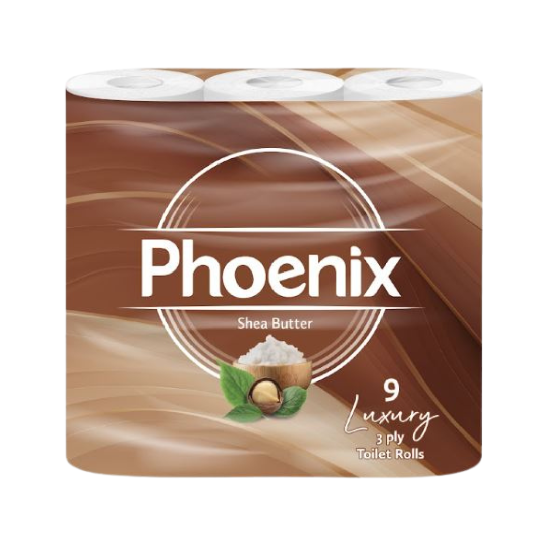 9 Rolls Soft Supreme Luxury Quilted 3 Ply Shea Butter-Fragranced Toilet Rolls