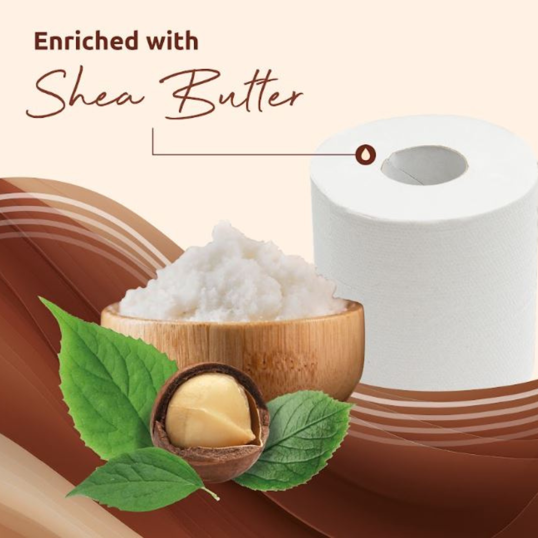 90 Rolls Soft Supreme Luxury Quilted 3 Ply Shea Butter-Fragranced Toilet Rolls