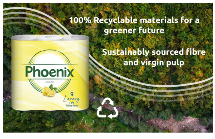 Phoenix 90 Rolls Quilted 3-Ply Toilet Tissue – Lemon & Unscented Variety Pack
