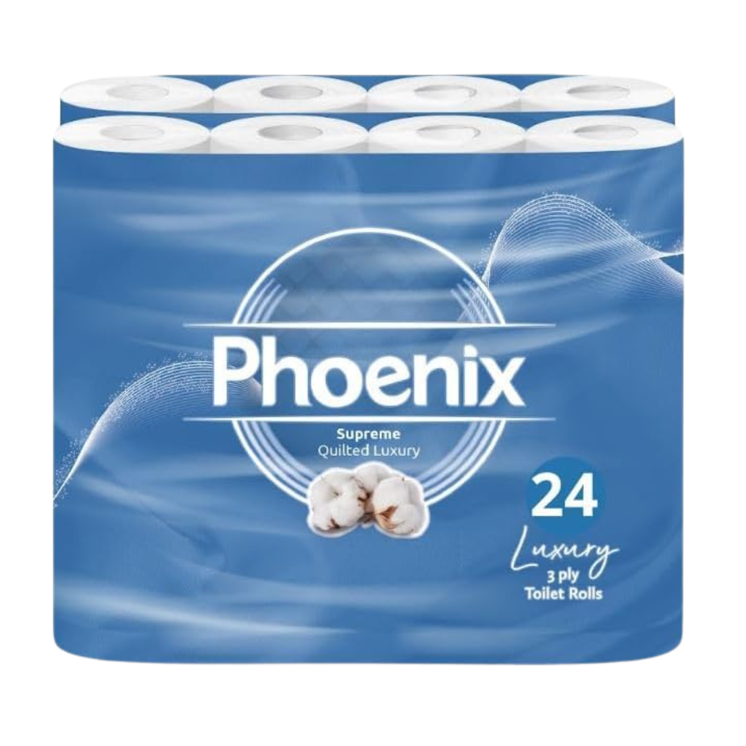 24 Rolls Soft Supreme Luxury Quilted 3 Ply Non-Fragranced Toilet Rolls