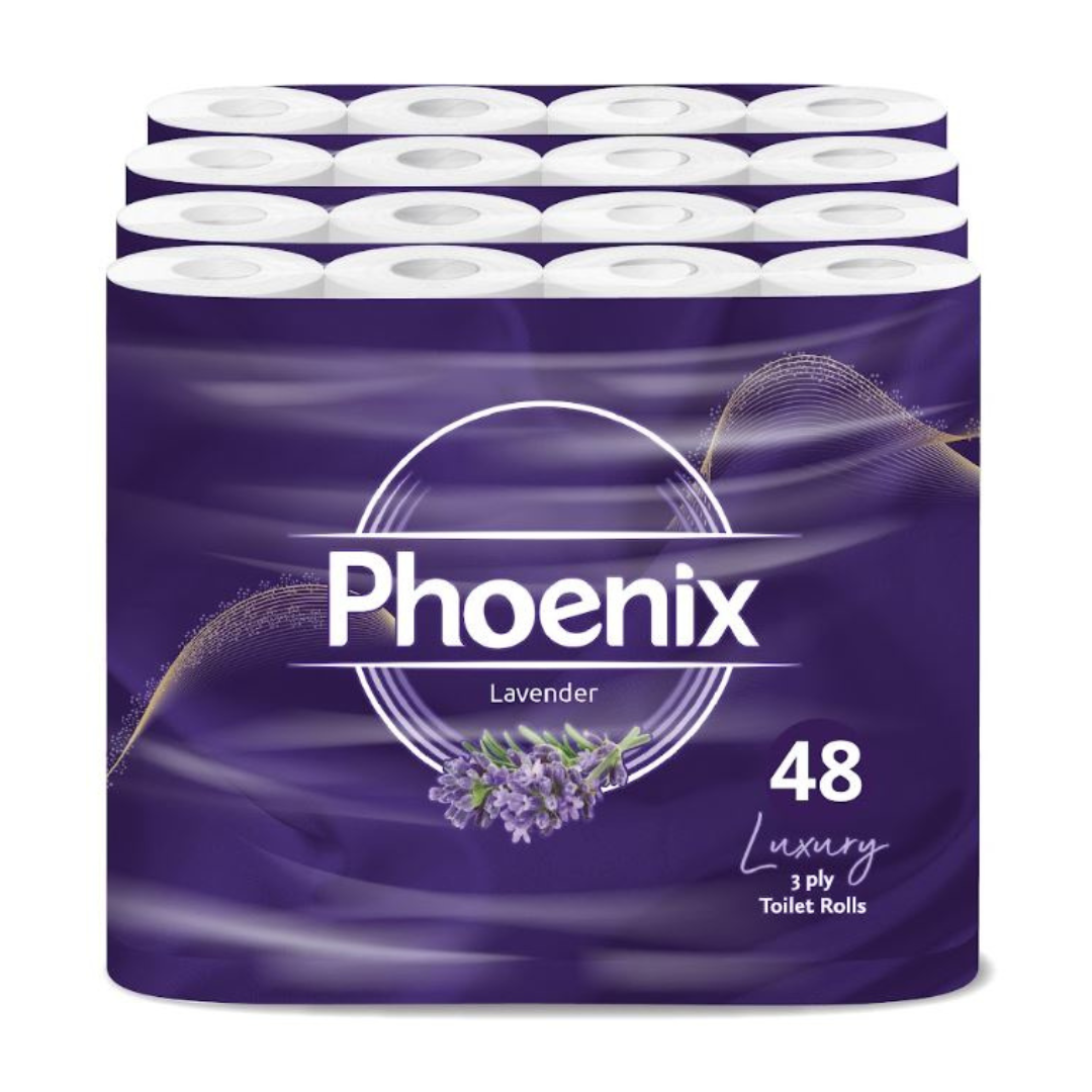 48 Rolls Soft Supreme Luxury Quilted 3 Ply Lavender-Fragranced Toilet Rolls