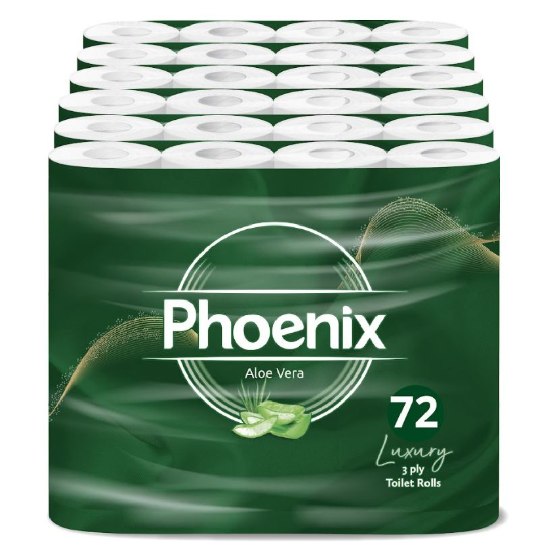 72 Rolls Soft Supreme Luxury Quilted 3 Ply Aloe Vera-Fragranced Toilet Rolls
