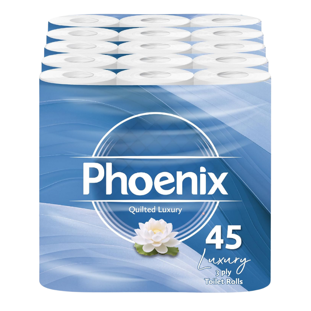 45 Rolls Soft Supreme Luxury Quilted 3 Ply Non-Fragranced Toilet Rolls