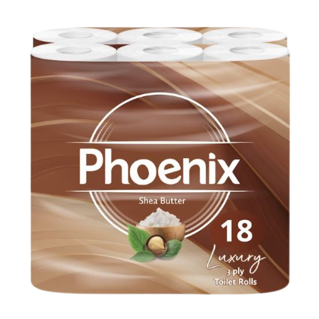 18 Rolls Soft Supreme Luxury Quilted 3 Ply Shea Butter-Fragranced Toilet Rolls