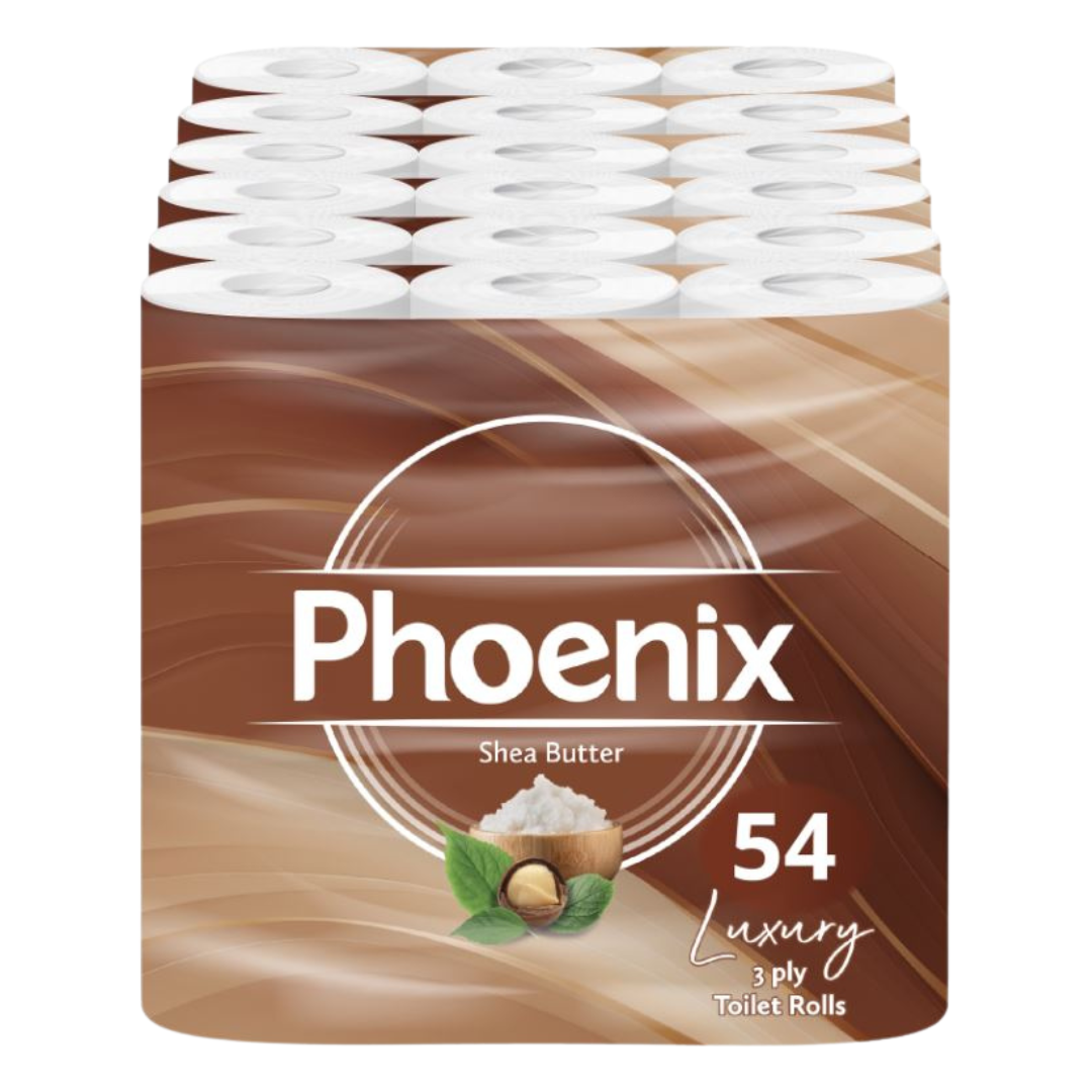 54 Rolls Soft Supreme Luxury Quilted 3 Ply Shea Butter-Fragranced Toilet Rolls