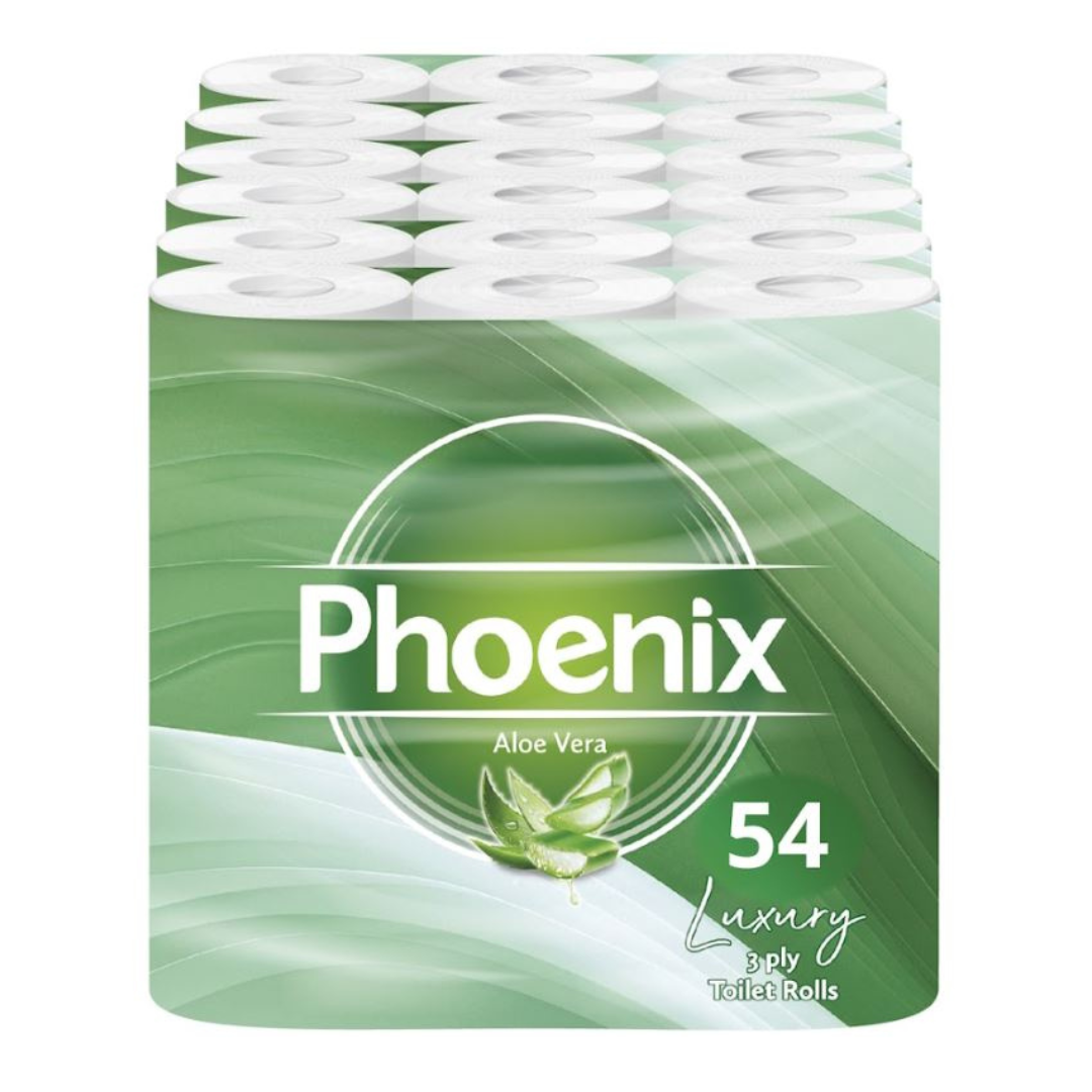 54 Rolls Soft Supreme Luxury Quilted 3 Ply Aloe Vera-Fragranced Toilet Rolls