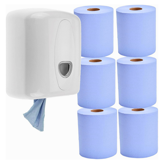 Phoenix Wall-Mounted Centre Feed Dispenser Kit | Includes 6 Rolls
