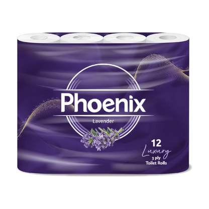 12 Rolls Soft Supreme Luxury Quilted 3 Ply Lavender-Fragranced Toilet Rolls