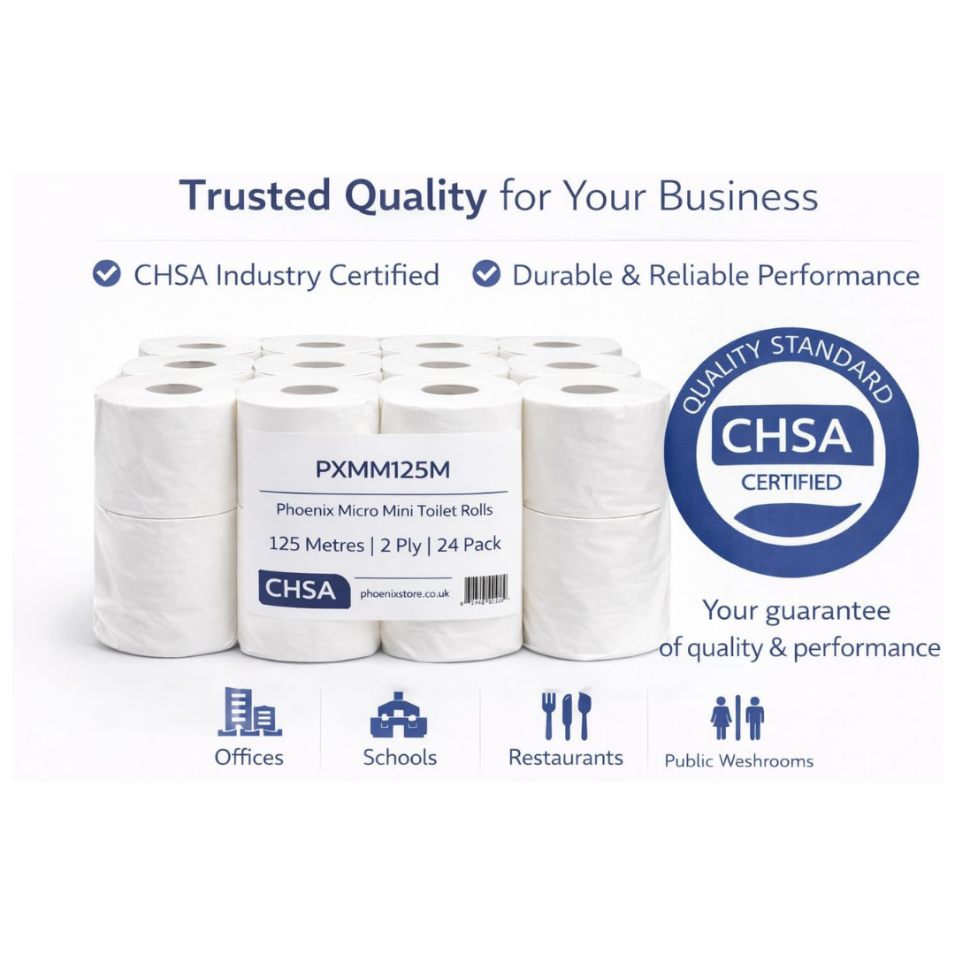 Phoenix Micro Mini Toilet Rolls – 125m, 2 Ply, 24 Pack