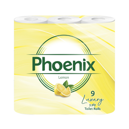 9 Rolls Soft Supreme Luxury Quilted 3 Ply Lemon-Fragranced Toilet Rolls