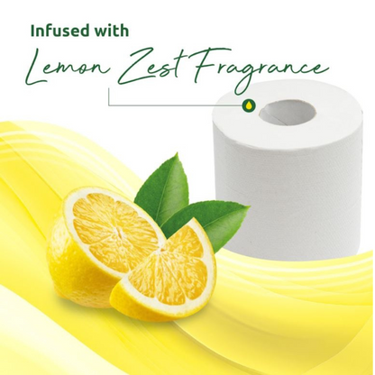 90 Rolls Soft Supreme Luxury Quilted 3 Ply Lemon-Fragranced Toilet Rolls