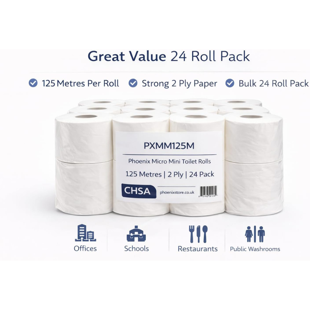 Phoenix Micro Mini Toilet Rolls – 125m, 2 Ply, 24 Pack