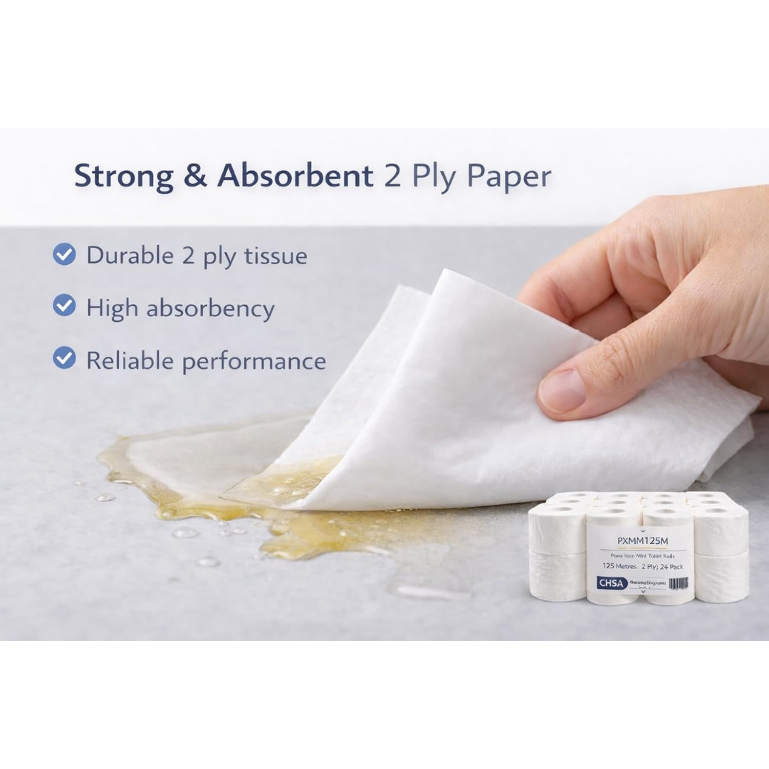 Phoenix Micro Mini Toilet Rolls – 125m, 2 Ply, 24 Pack