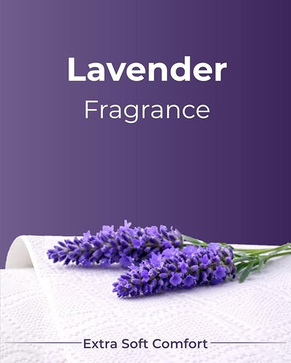 60 Rolls Soft Supreme Luxury Quilted 3 Ply Lavender-Fragranced Toilet Rolls