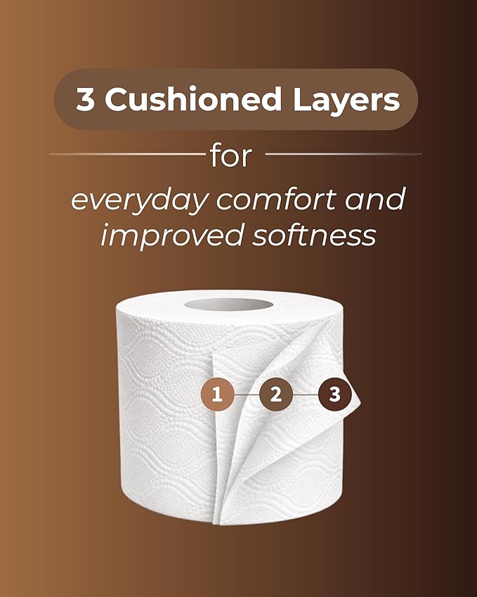 60 Rolls Soft Supreme Luxury Quilted 3 Ply Shea Butter-Fragranced Toilet Rolls