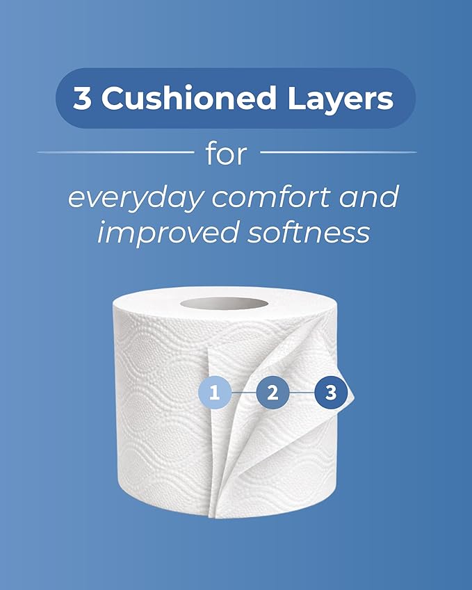 60 Rolls Soft Supreme Luxury Quilted 3 Ply Non-Fragranced Toilet Rolls
