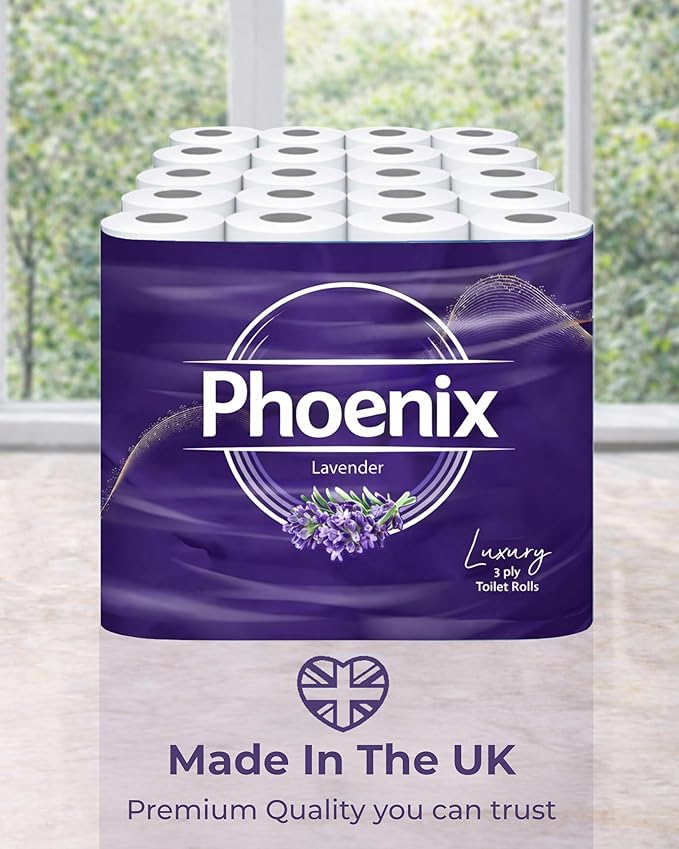 60 Rolls Soft Supreme Luxury Quilted 3 Ply Lavender-Fragranced Toilet Rolls