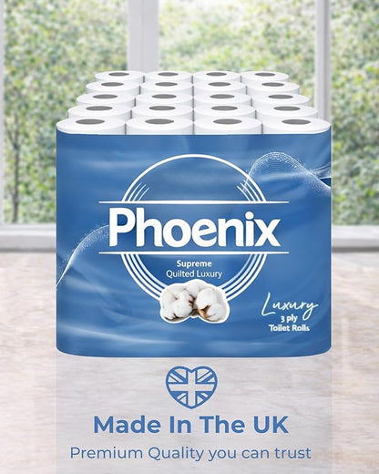 60 Rolls Soft Supreme Luxury Quilted 3 Ply Non-Fragranced Toilet Rolls