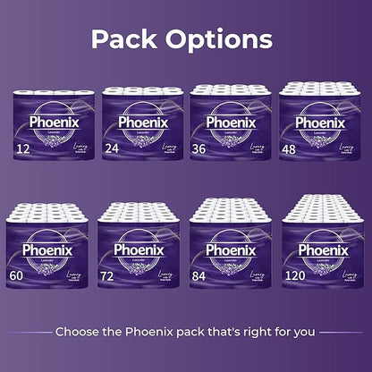 60 Rolls Soft Supreme Luxury Quilted 3 Ply Lavender-Fragranced Toilet Rolls