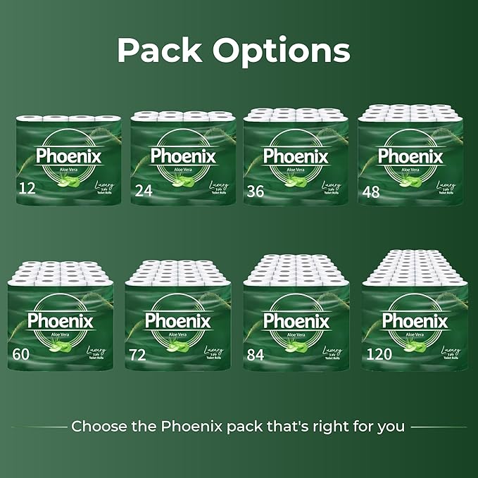 60 Rolls Soft Supreme Luxury Quilted 3 Ply Aloe Vera-Fragranced Toilet Rolls