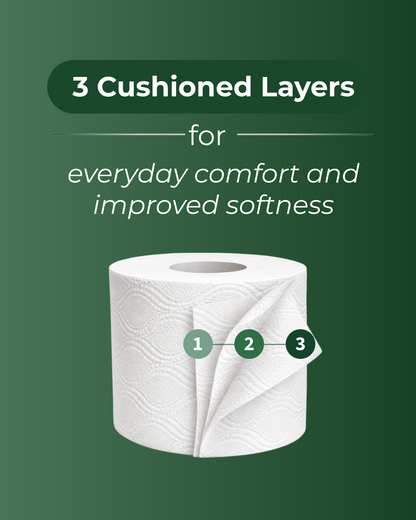 12 Rolls Soft Supreme Luxury Quilted 3 Ply Aloe Vera-Fragranced Toilet Rolls