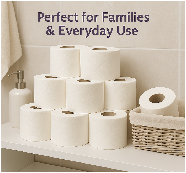 Phoenix Luxury 3-Ply Quilted Toilet Paper – 18 Roll Pack