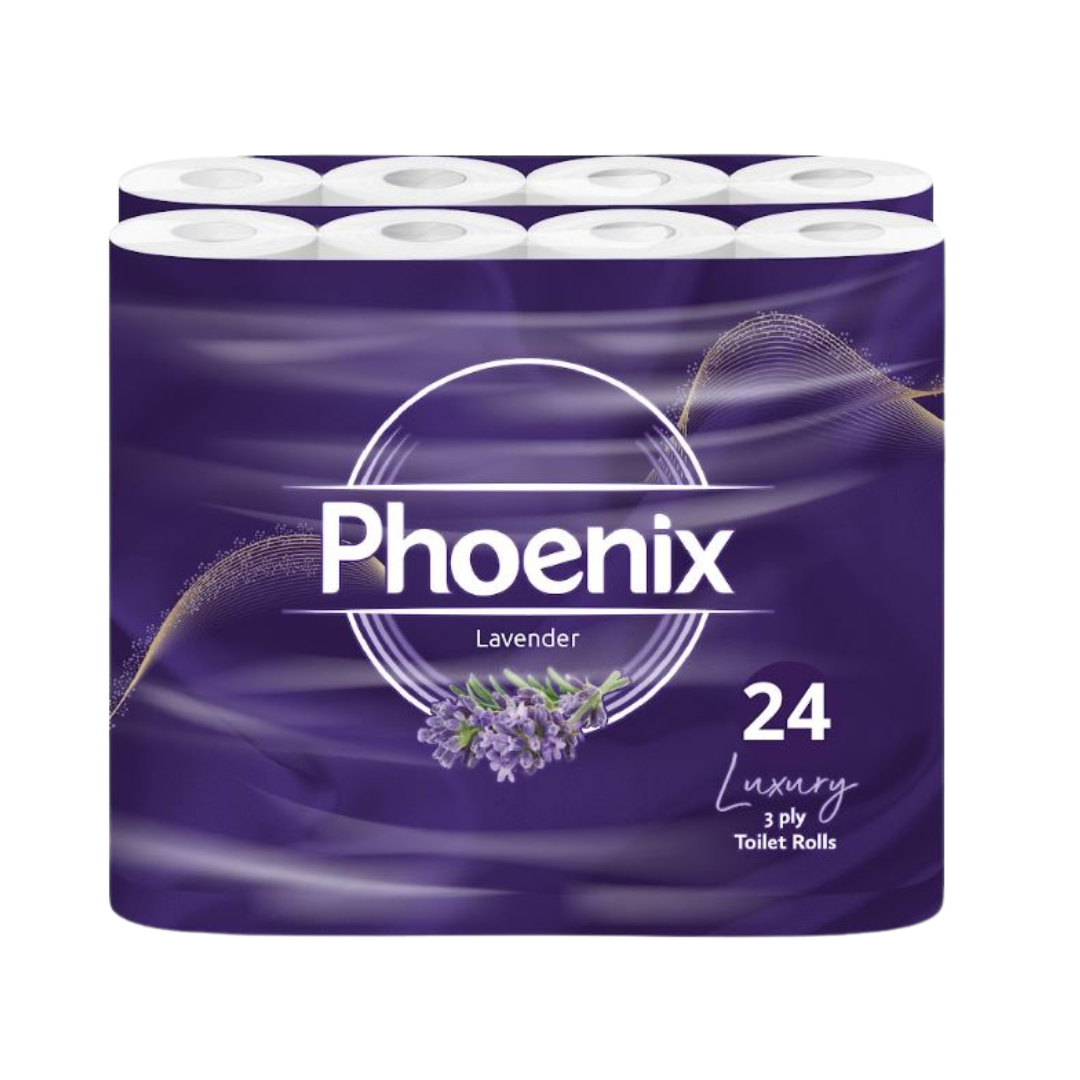 24 Rolls Soft Supreme Luxury Quilted 3 Ply Lavender-Fragranced Toilet Rolls