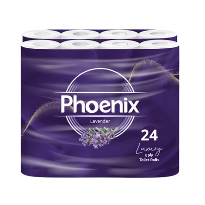 24 Rolls Soft Supreme Luxury Quilted 3 Ply Lavender-Fragranced Toilet Rolls