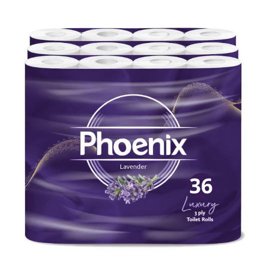 36 Rolls Soft Supreme Luxury Quilted 3 Ply Lavender-Fragranced Toilet Rolls
