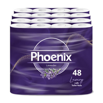 48 Rolls Soft Supreme Luxury Quilted 3 Ply Lavender-Fragranced Toilet Rolls
