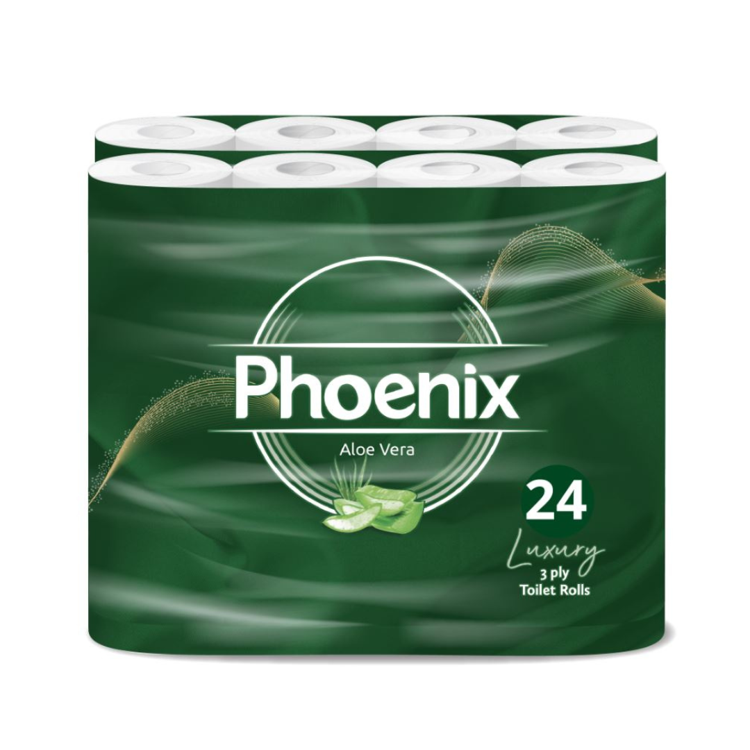 24 Rolls 3-Ply Aloe Vera Toilet Paper