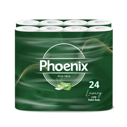 24 Rolls Soft Supreme Luxury Quilted 3 Ply Aloe Vera-Fragranced Toilet Rolls