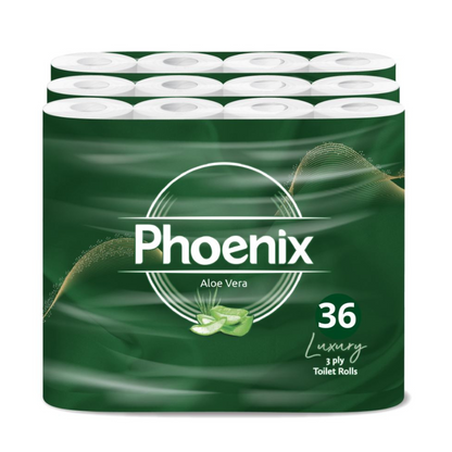 36 Rolls Soft Supreme Luxury Quilted 3 Ply Aloe Vera-Fragranced Toilet Rolls