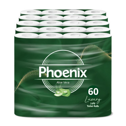 60 Rolls Soft Supreme Luxury Quilted 3 Ply Aloe Vera-Fragranced Toilet Rolls
