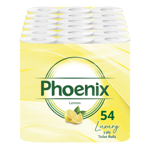 54 Rolls Soft Supreme Luxury Quilted 3 Ply Lemon-Fragranced Toilet Rolls