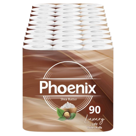90 Rolls Soft Supreme Luxury Quilted 3 Ply Shea Butter-Fragranced Toilet Rolls