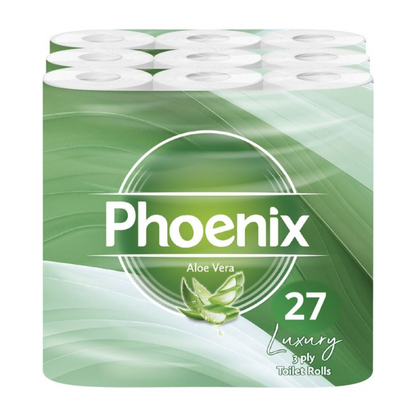 27 Rolls Soft Supreme Luxury Quilted 3 Ply Aloe Vera-Fragranced Toilet Rolls